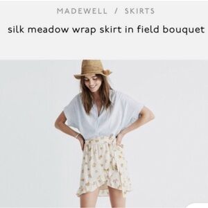 Madewell Meadow Floral 100% Silk Wrap Mini Skirt - Size 4